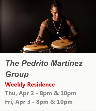 02 y 03 de abril - Pedrito Martínez Group en el club Subrosa de Nueva York